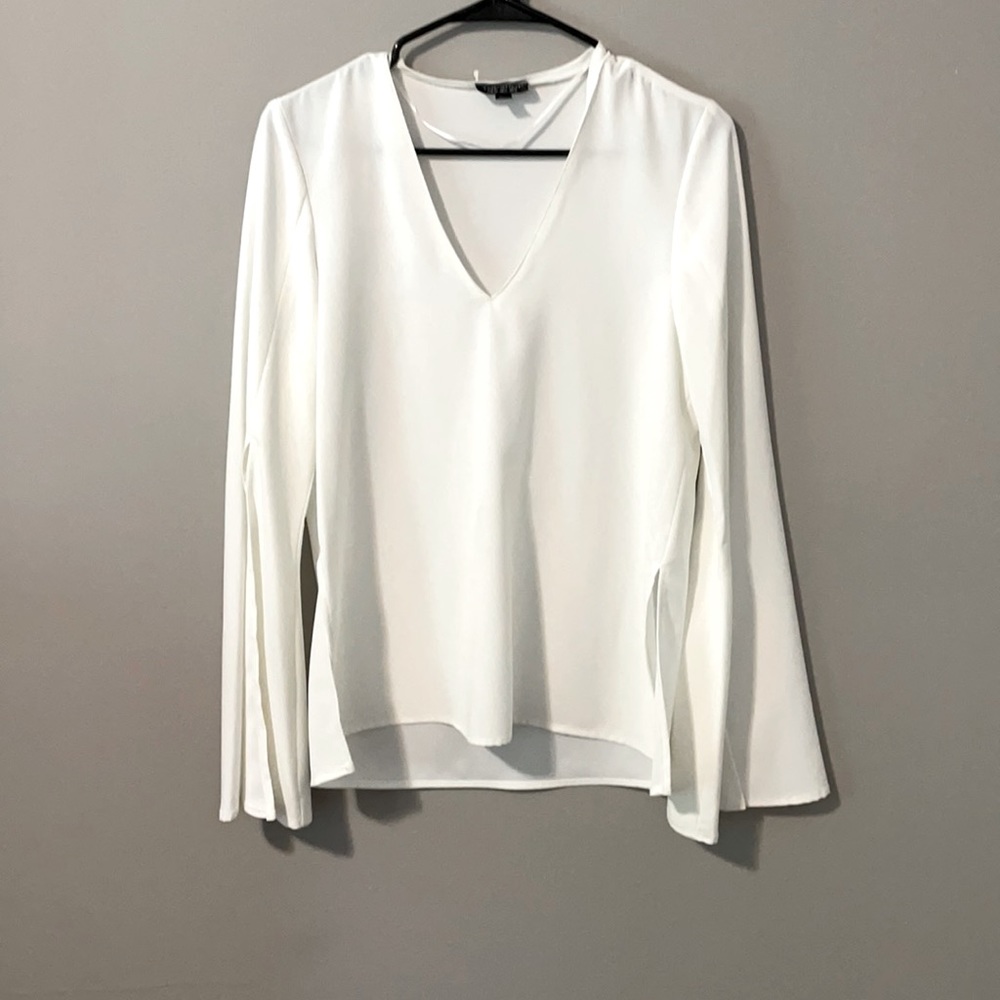 White Bell Sleeve Topshop Blouse